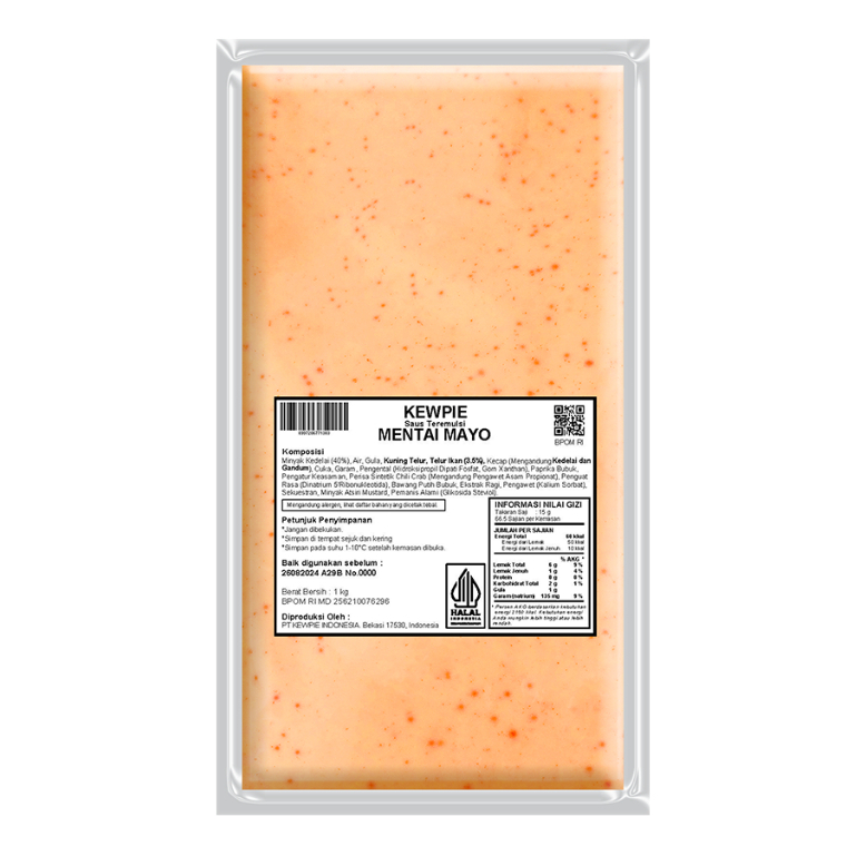 Kewpie Saus Mentai 1kg | Mentai Sauce Original | Saos Mentai Mayo Jepang untuk Sushi & Rice Bowl