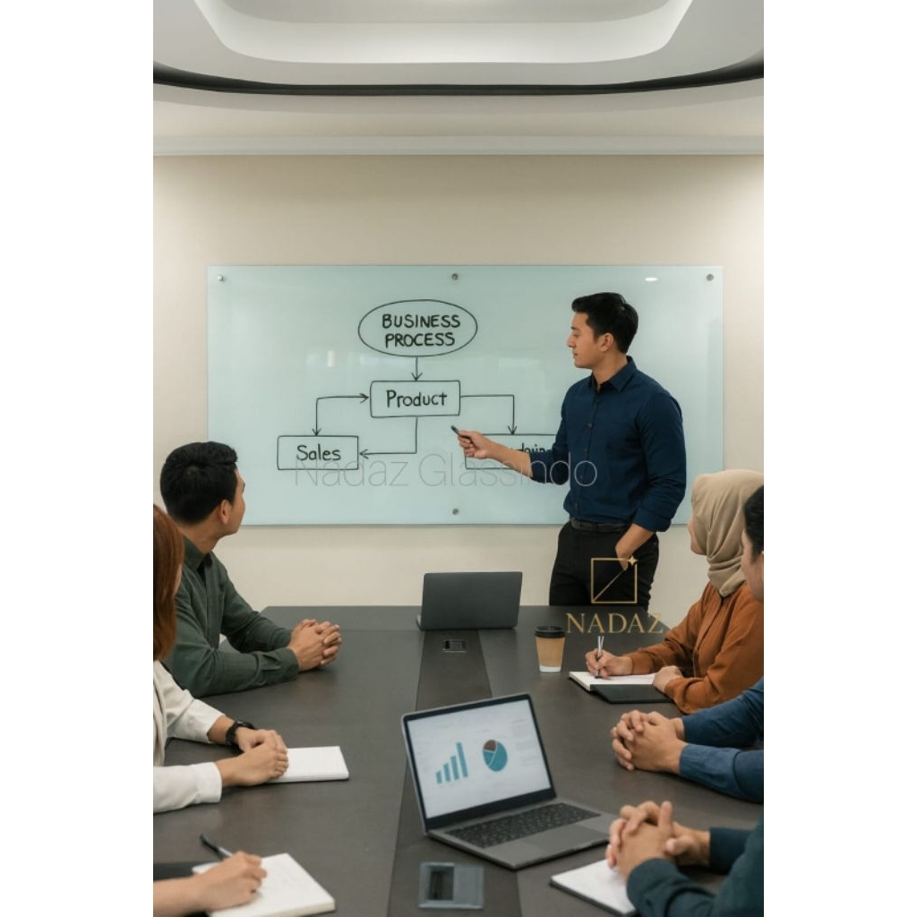 glassboard papan tulis kaca 120 x 240 cm - Nadaz - glass board  dinding  glassboard maker / glassboa
