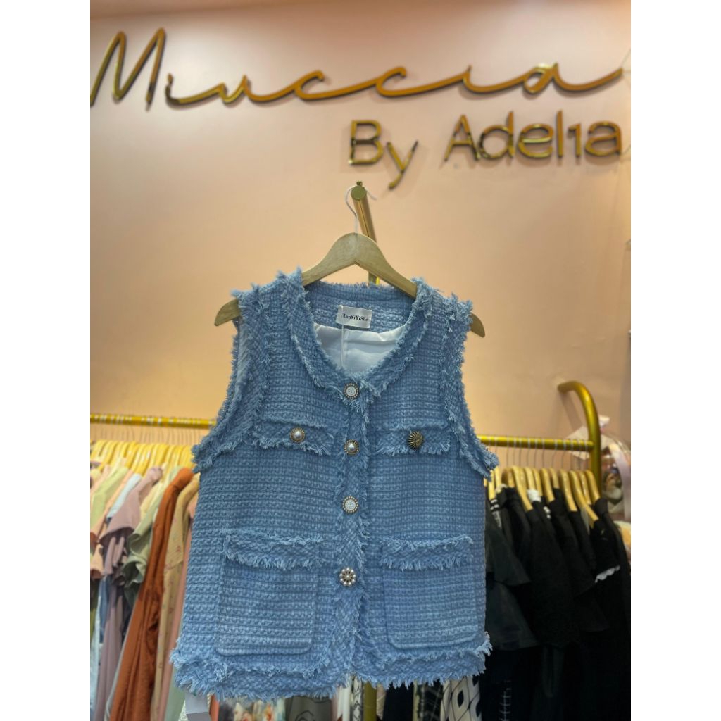 Blazer rompi tweed bangkok