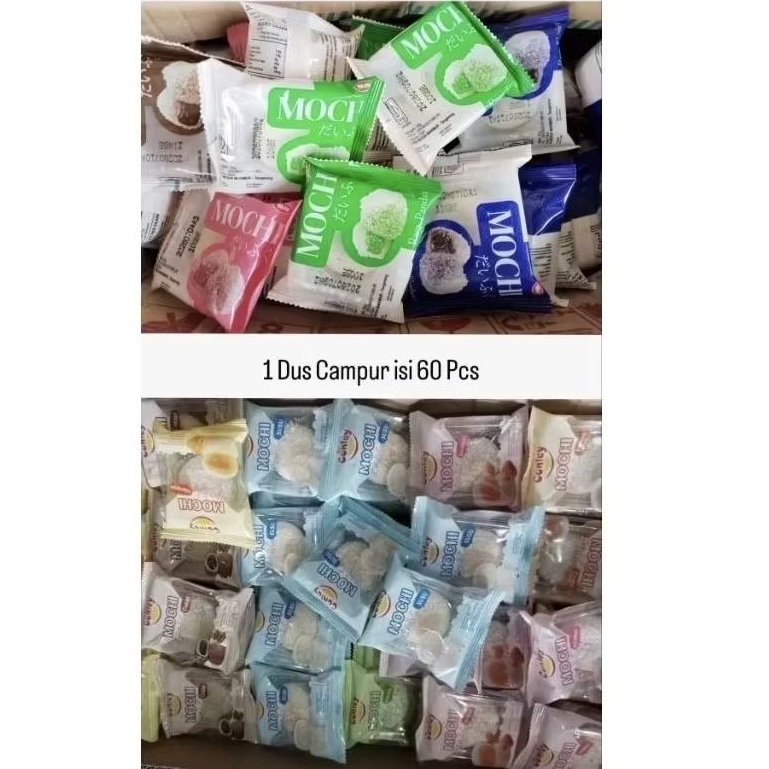 

Mochi Yami dan Mochi Conley Mix Varian Rasa isi 60 Pcs Per Dus