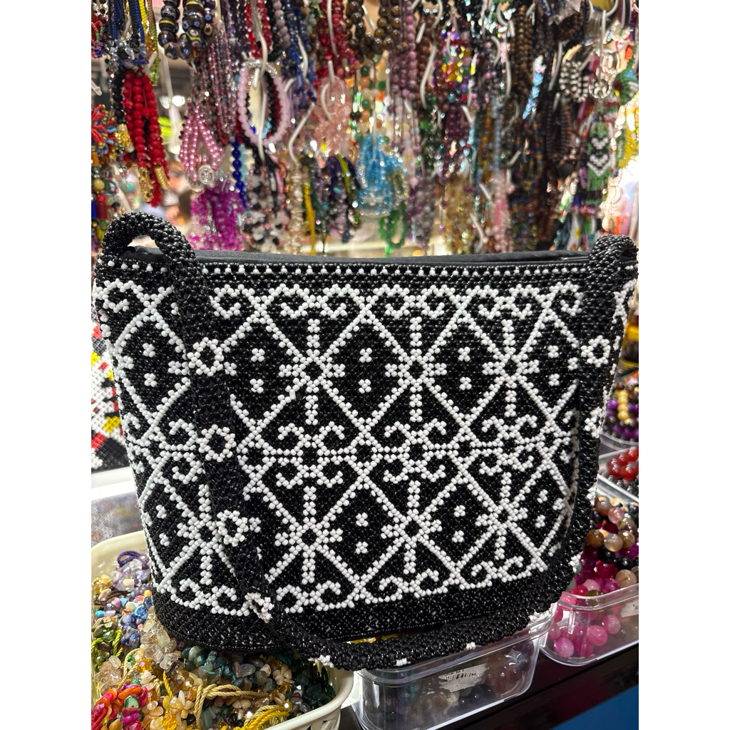 tas manik motif dayak/handmade kalimantan ukuran besar