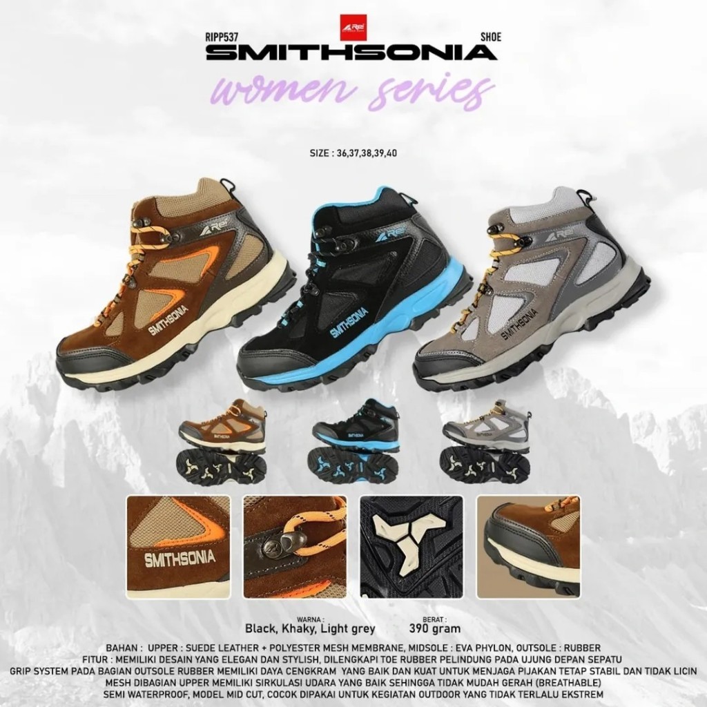 Sepatu Gunung Arei Smithsonia Women Series Arei Outdoorgear