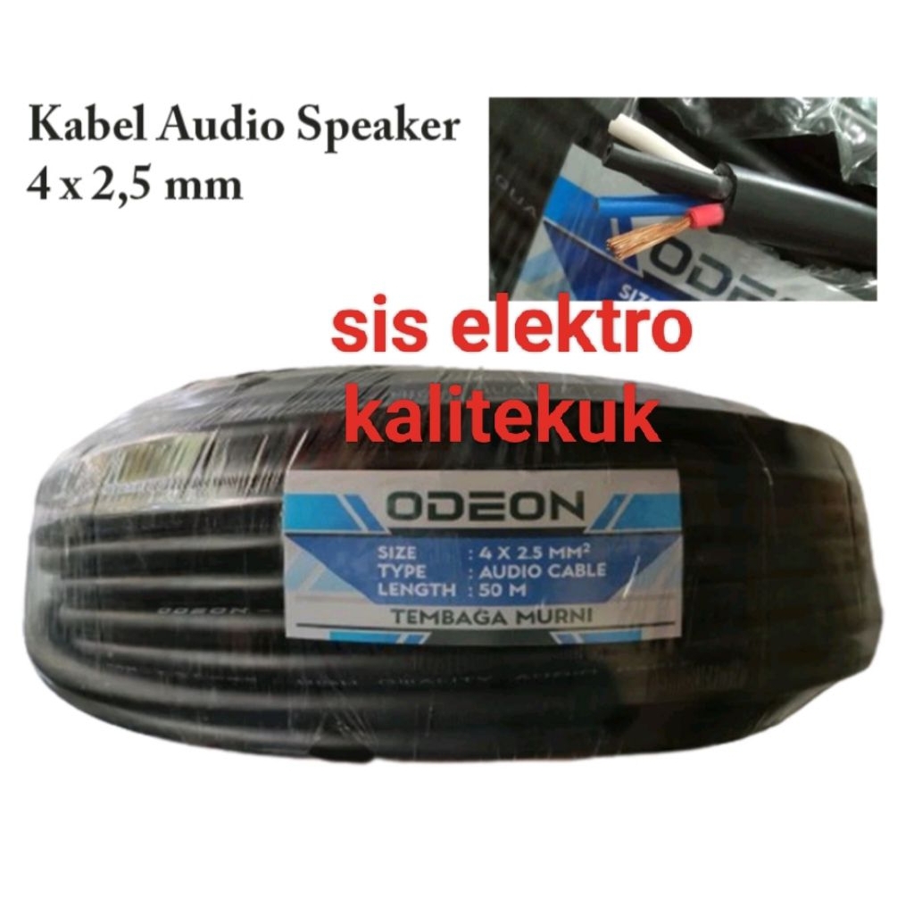 kabel speaker Odeon 4x2,5 4x1,5 2x1,5 2x2,5 eceran per meter kabel speaker odeon Warna Biru Dan Warn
