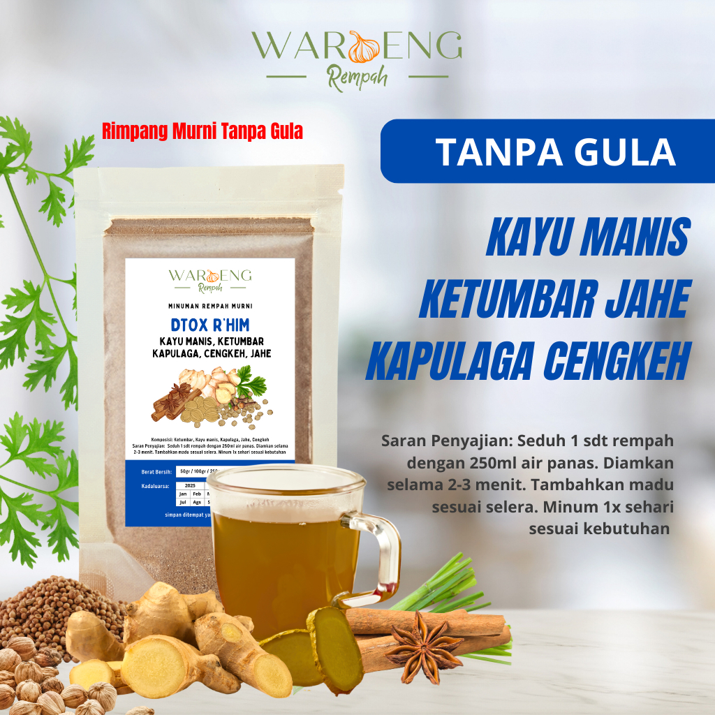 DTOX R'HIM Detox Rahim Resep JSR Waroeng Rempah Murah