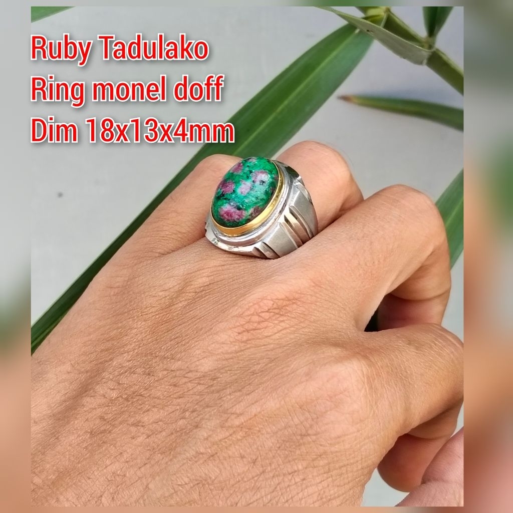 CINCIN PRIA BATU RUBY TADULAKO RING MONEL DOFF