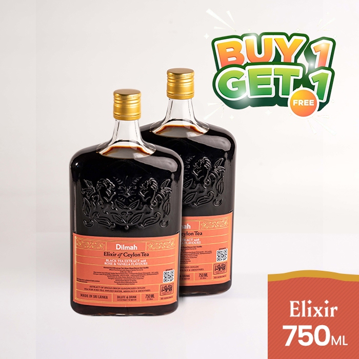 

BUY 1 GET 1 Dilmah Elixir of Ceylon Black Tea with Rose & Vanilla Flavour 750ML