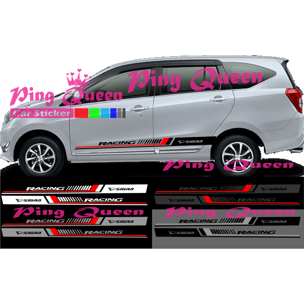 new sticker stiker mobil sigra cutting sticker mobil daihatsu sigra