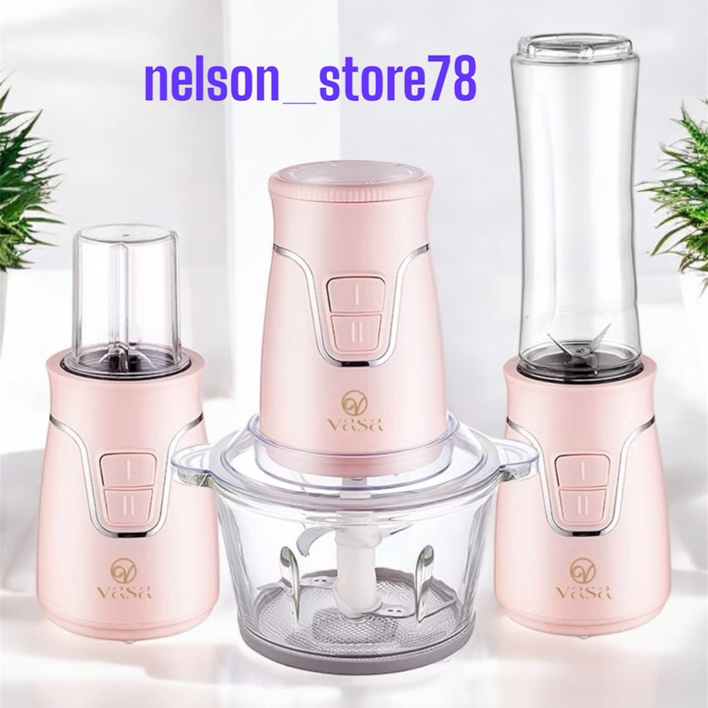 Chopper, Juicer, Grinder, dan Blender VASA 4 in 1 Food Processor Eurppean Quality