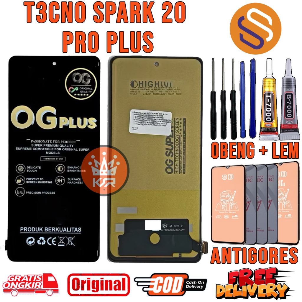 lcd ORI TECNO SPARK 20 PRO PLUS Original OEM Quality Lcd Touchscreen Fullset