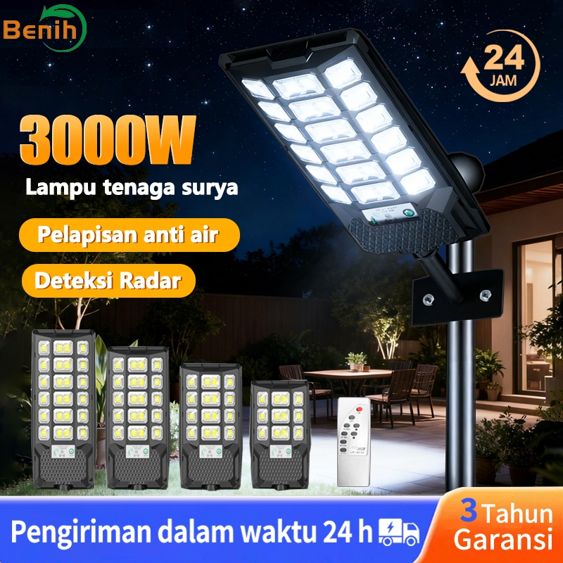 Lampu tenaga surya outdoor 3000W lampu solar cell lampu outdoor IP67 Tahan air LED Lampu sorot Emerg