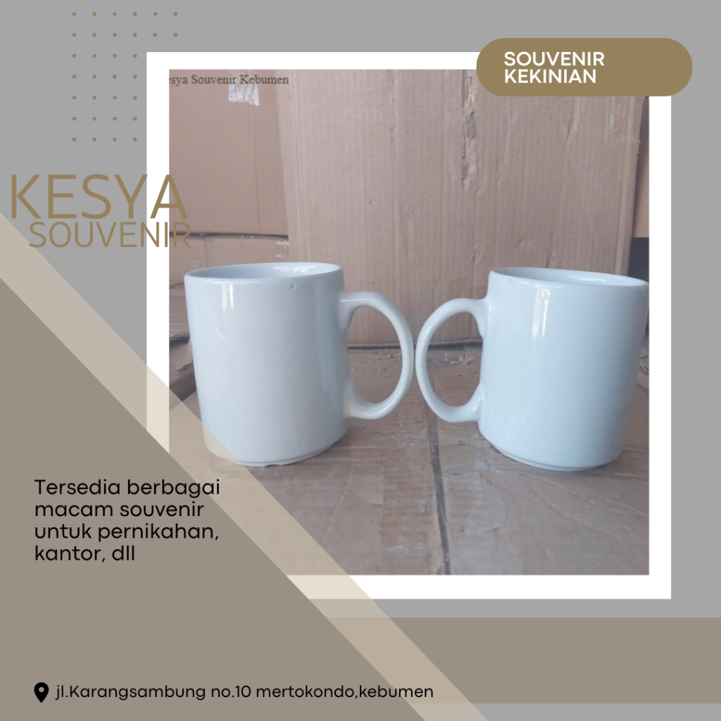 Kesya Souvenir | TERLARIS MUG COATING POLOS TERMURAH // MUG CUSTOM//MUG SABLON//MUG LOCAL - PACKING 