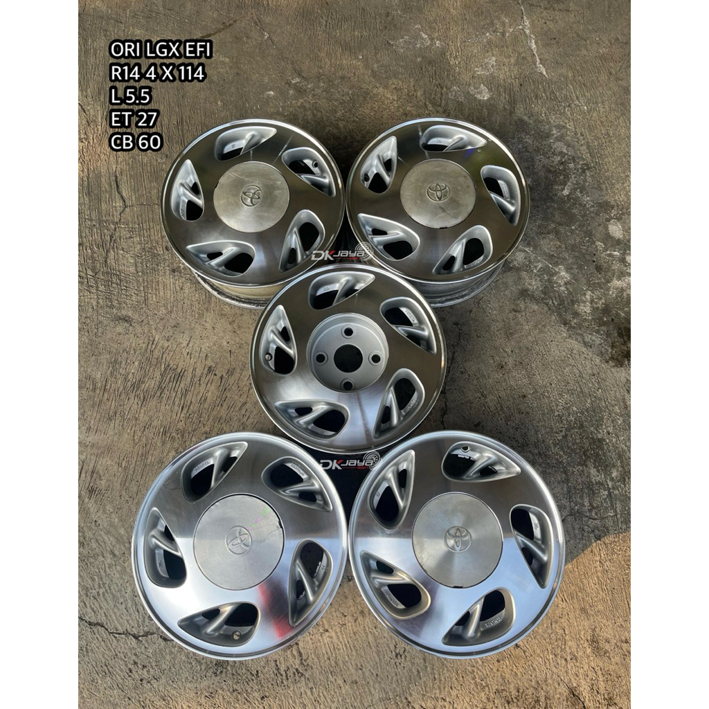 VELG ORI KIJANG LGX EFI R14 4x114  (HARGA UNTUK 5PCS VELG)