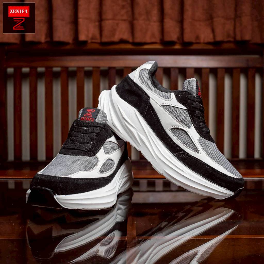 Sepatu Sneakers Pria Putih Polos Sneakers Casual Sport Shoes Zenifa Kishi