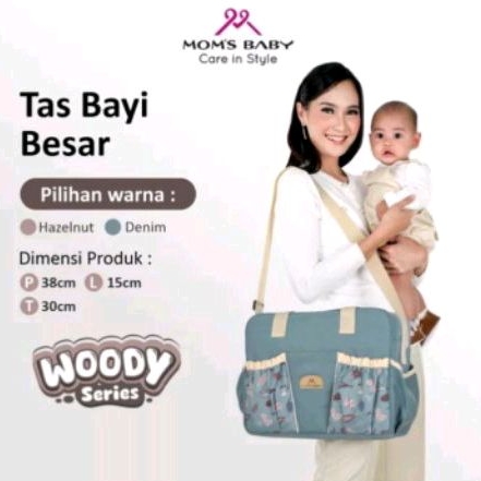 Mom's Baby Tas Bayi Besar Woody Series
