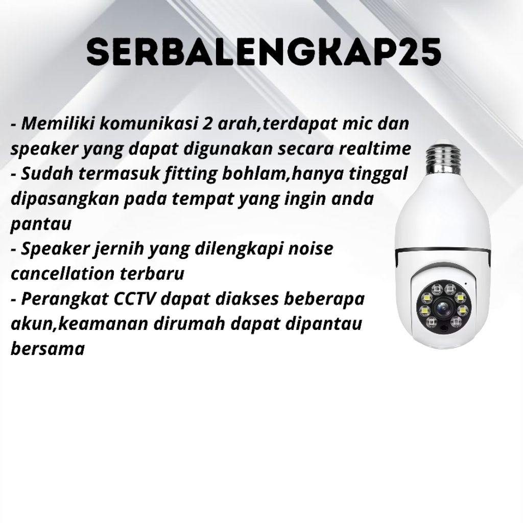 IP CAMERA CCTV V360 PRO IP CAMERA 380 DERAJAT PANORAMA ONLY CCTV