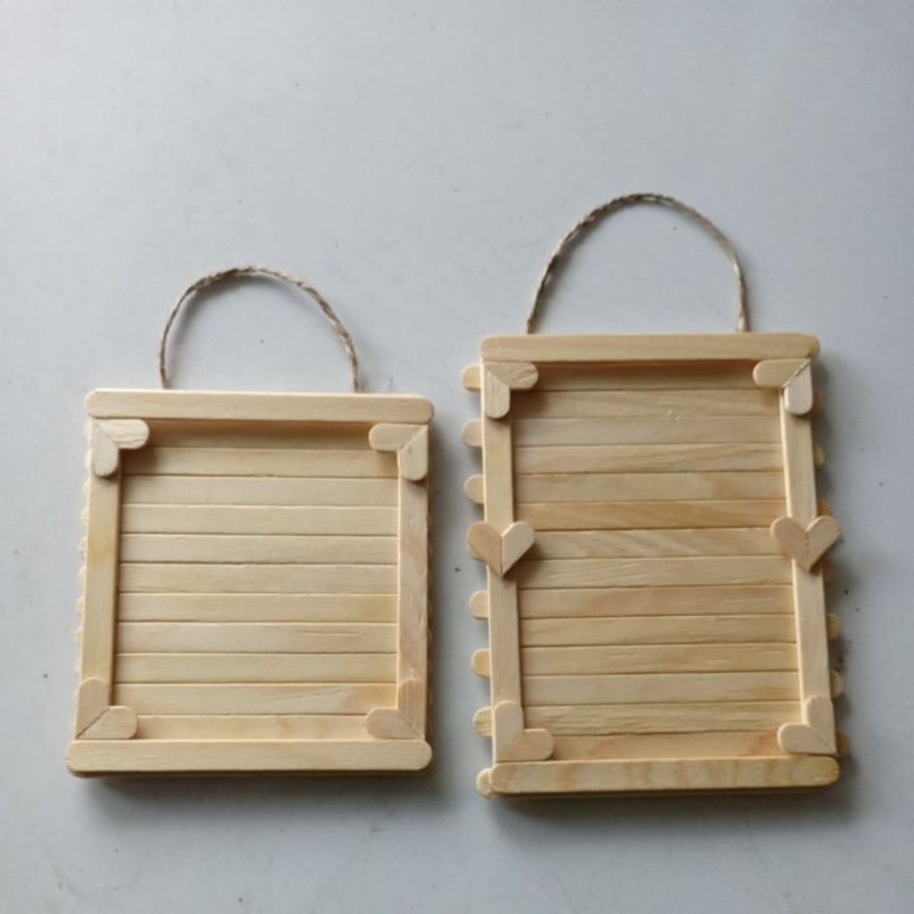 kerajinan figura bingkai foto stik es krim