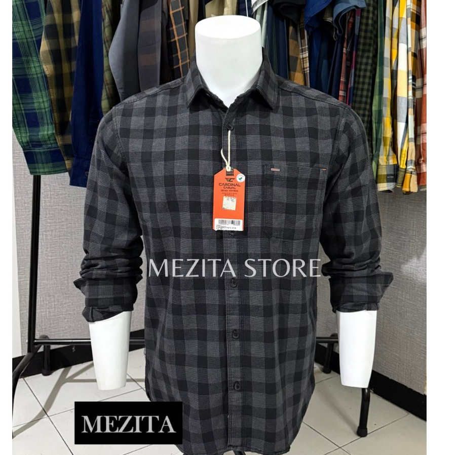 Kemeja Pria Cardinal Casual 1761 Hitam