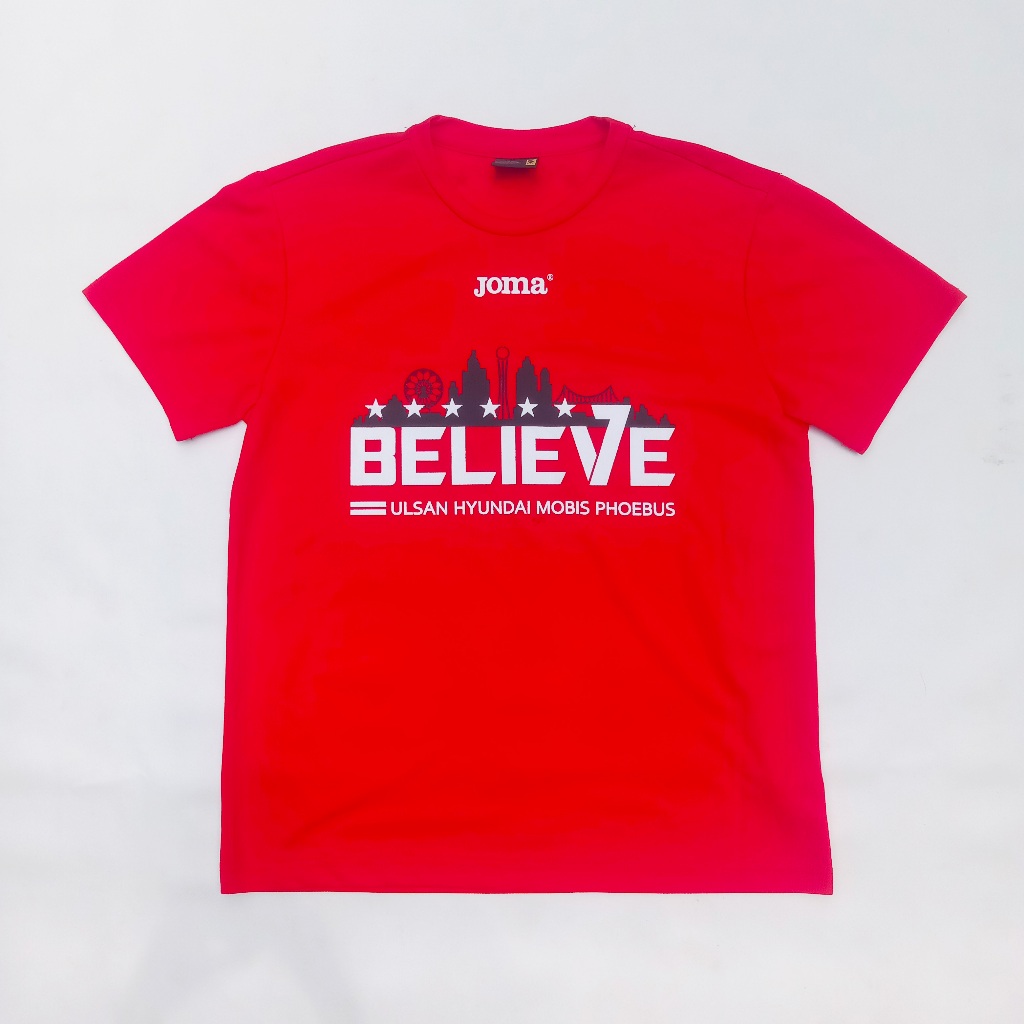 Kaos Joma Believe Ulsan Hyundai Mobis Phoebus – Merah | T-Shirt Basket Original
