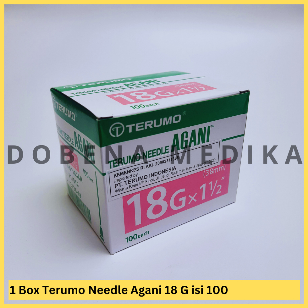 Needle 18G Terumo Box 100 Pcs / Needle Terumo 18 G AGANI