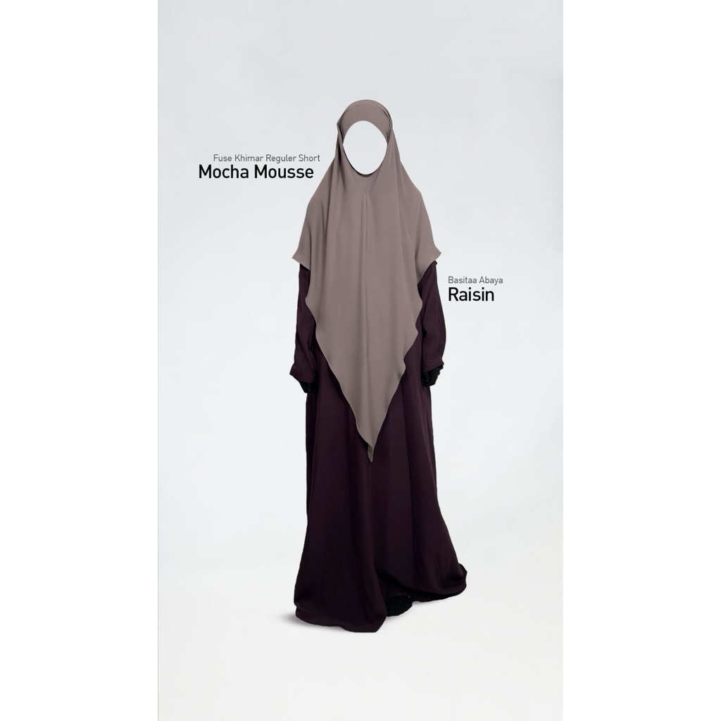 Aljenna - Basitaa Abaya - Raisin -Size L - PRELOVED 