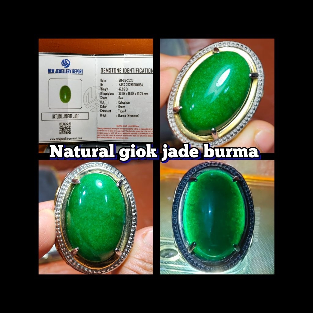 NATURAL CINCIN BATU GIOK KRISTAL JUMBO
