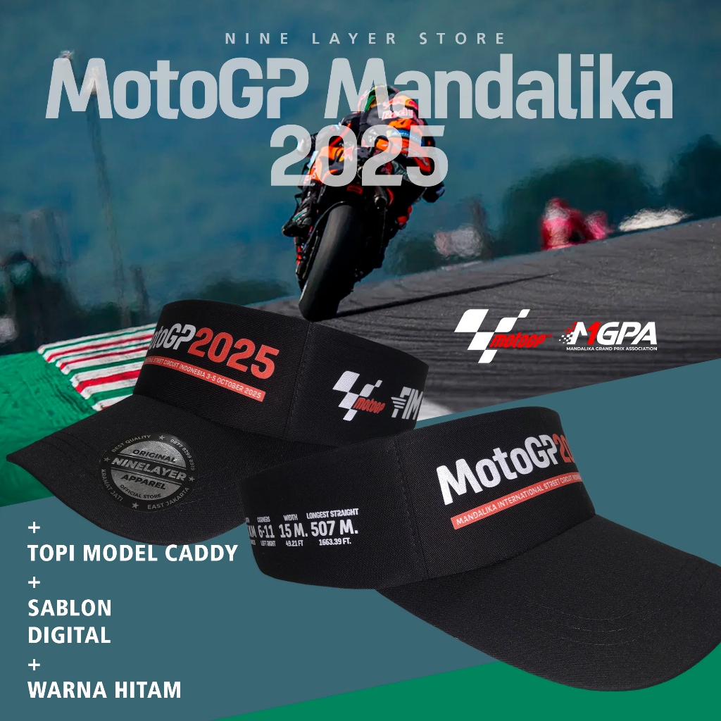 Topi caddy Motogp Mandalika 2025