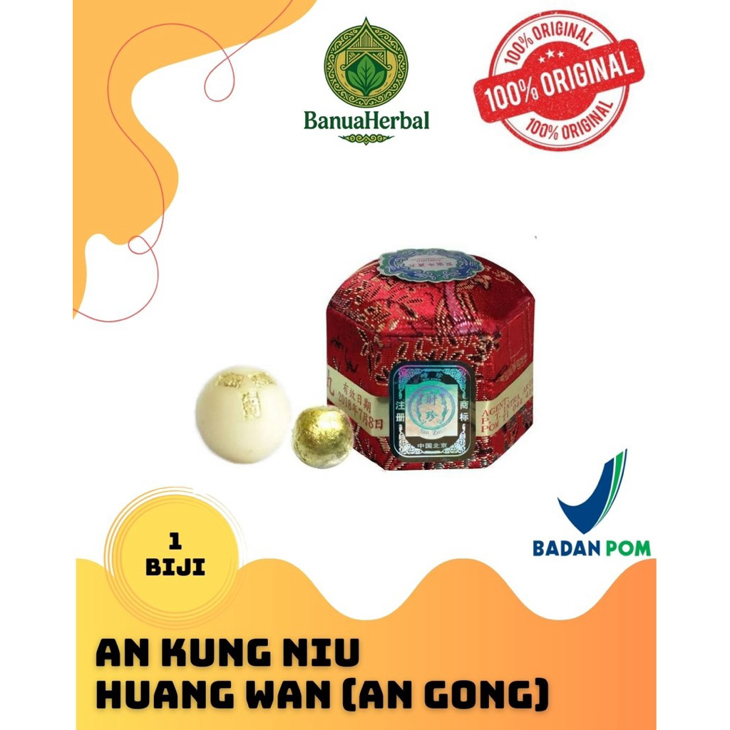 "AN KUNG NIU HUANG WAN" (AN GONG) OBAT STROKE 100% DIJAMIN ORIGINAL