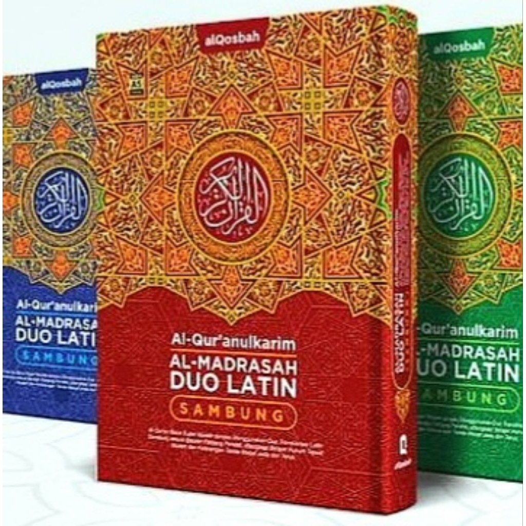 Mushaf Al-Quran Al Madrasah Duo Latin Sambung ukuran A5, Al Qur'an Alqosbah