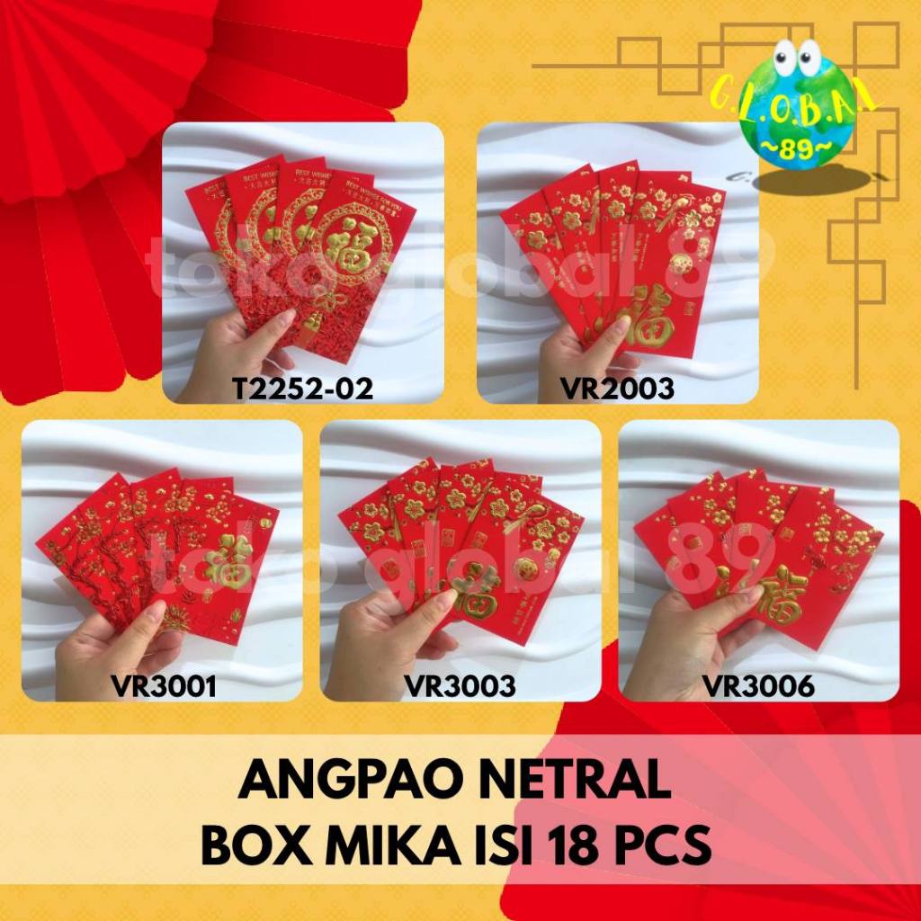 

Angpao Imlek Netral 18 Pcs Box Mika Hoki 2026 Tahun Kuda Amplop kuda merah