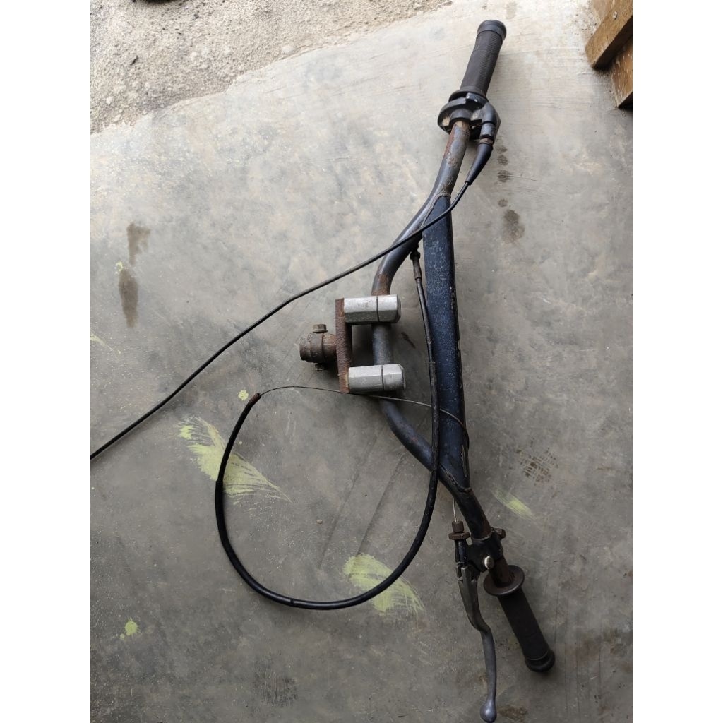 stang bebek trail set difoto