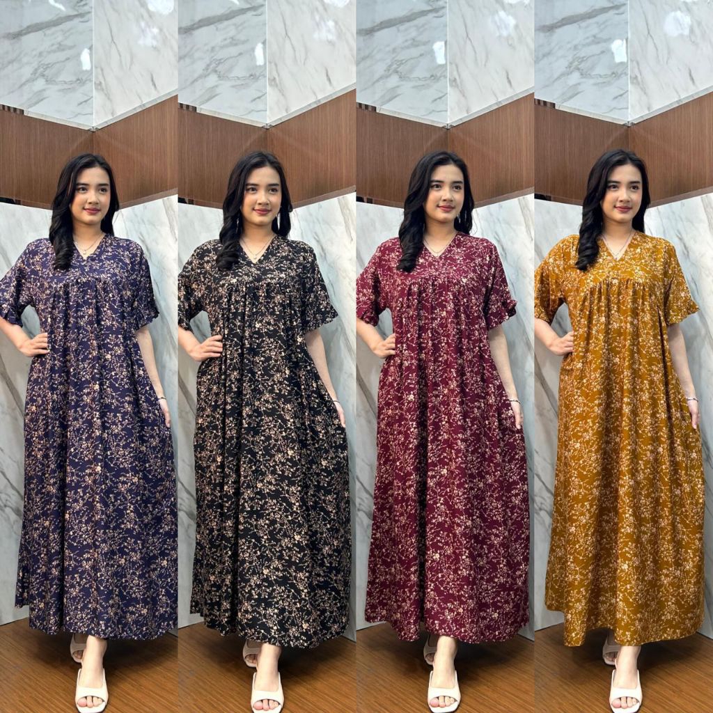 DRESS HAWET/KANAYA DRESS/LONGDRESS RAYON/MIDIDRESS RAYON BUNGA/DASTER KIMONO/DRESS JUMBO