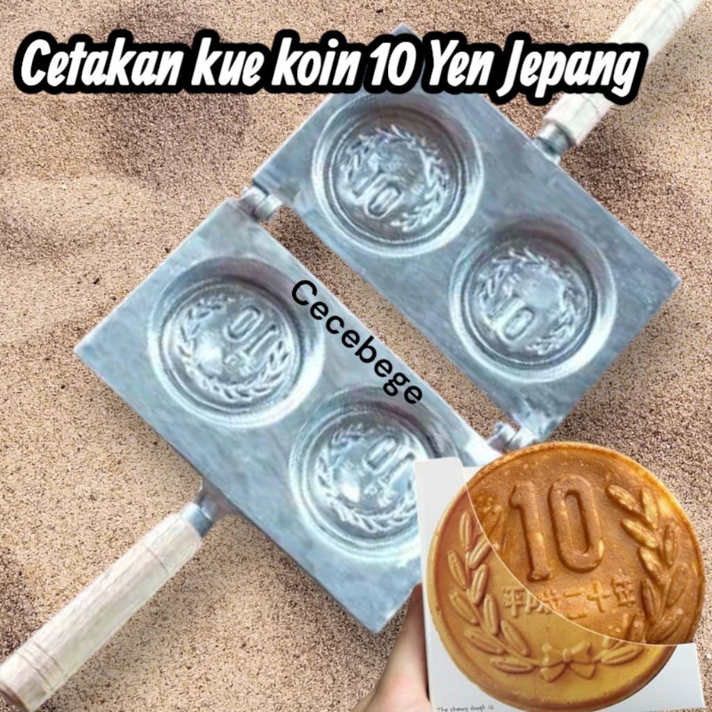 Cetakan kue koin 10 yen cetakan kue koin 10 yen jepang cetakan kue koin jepang cetakan kue koin moza