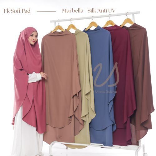 FK Khimar Hanif  SoftPad Antem Bahan Marbella Anti UV Hijab Nyaman Lembut
