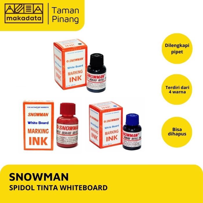 

SNOWMAN ISI TINTA WHITEBOARD / REFILL TINTA SPIDOL PAPAN TULIS (1 PCS)
