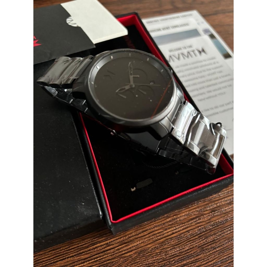 MVMT Original Watch Chronograph All Black Jam Tangan Pria Stainless Steel Watches