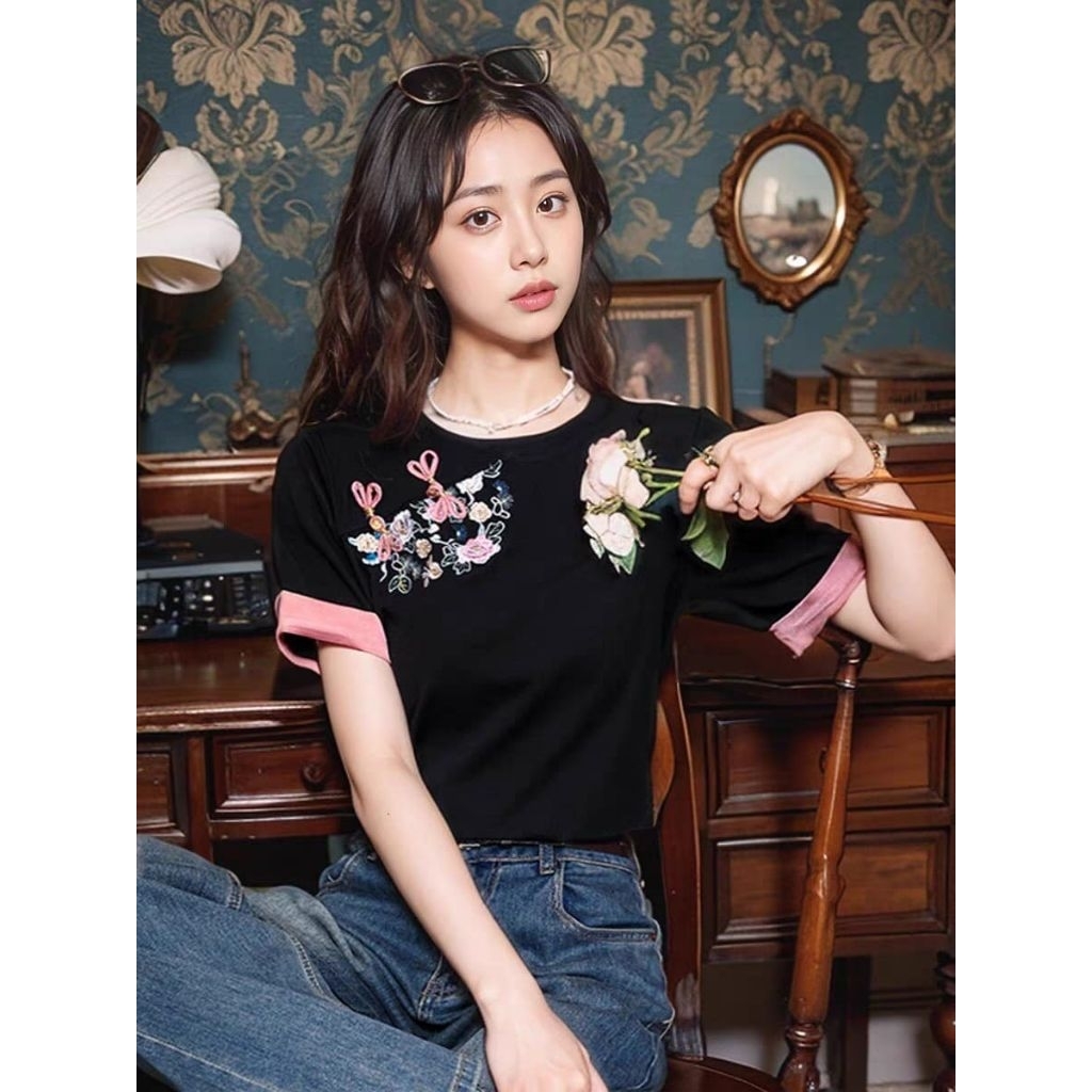 [COD] 140-150-160-170 USIA 7-8-9-10-11-12TH SETELAN CHEONGSAM CELANA JINS CUTBRAY PREMIUM SUPER CANT