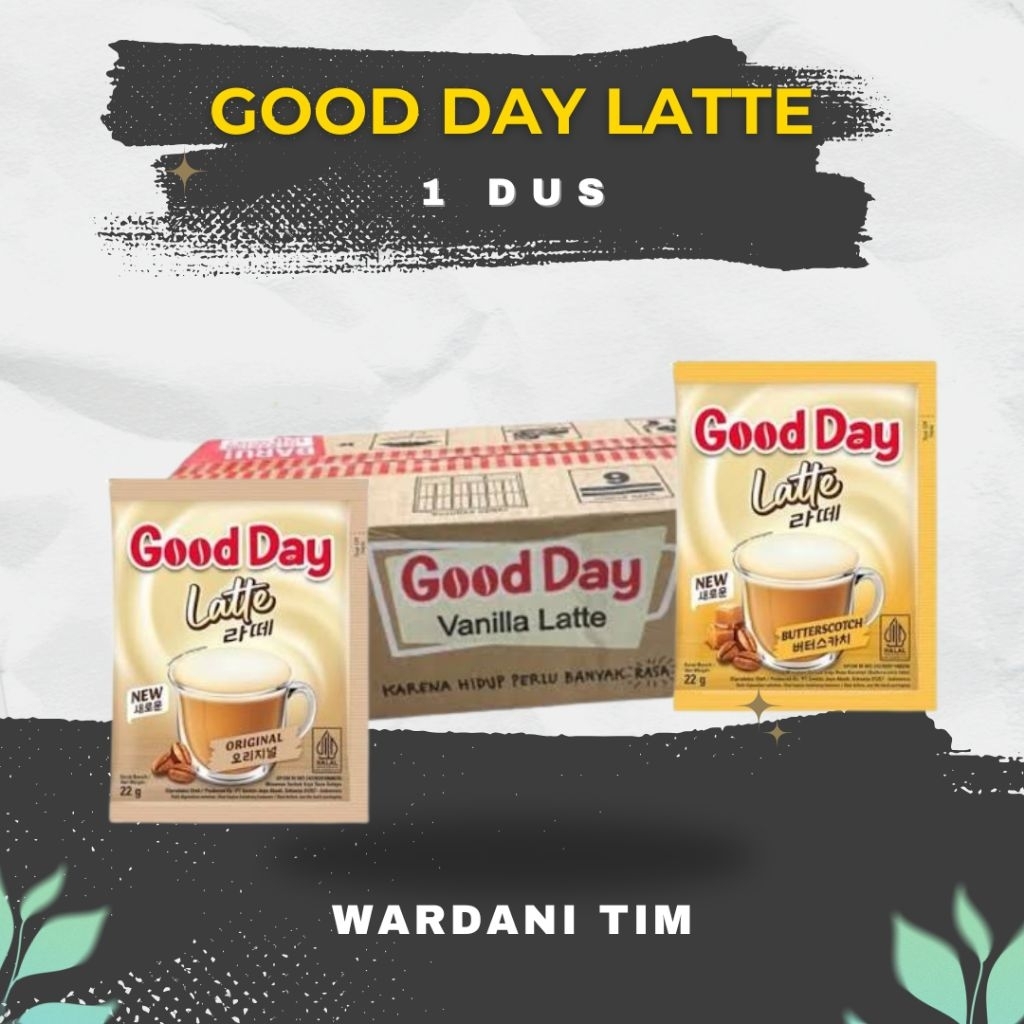 

[ 1 DUS ]Good Day Latte 22gr Kopi Susu Instan Original Butterscotch Murah