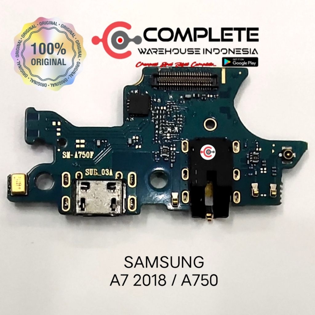 KONEKTOR CAS SAMSUNG A7 2018 / PCB BOARD CAS SAMSUNG A750 / BOARD TC SAMSUNG A7 2018 ORIGINAL