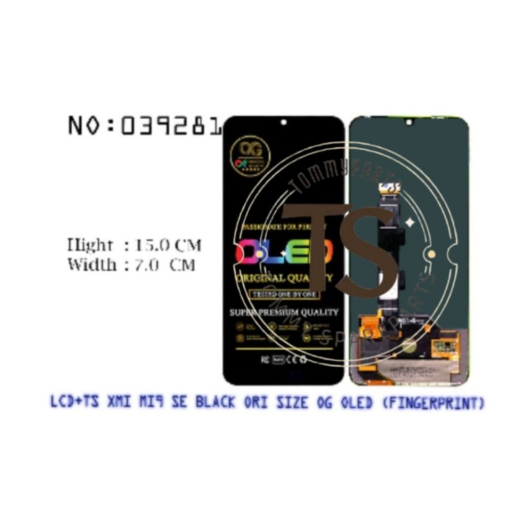 LCD TOUCHSCREEN XIAOMI MI9 SE Mi 9 SE OLED OG SIZE BIG GLASS FINGERPRINT FUNGSI