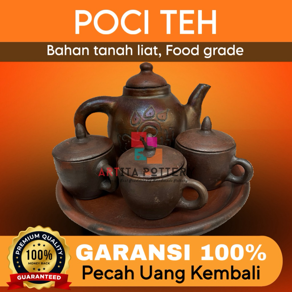 TEAPOT SET CLAY 700ml GERABAH BAYAT