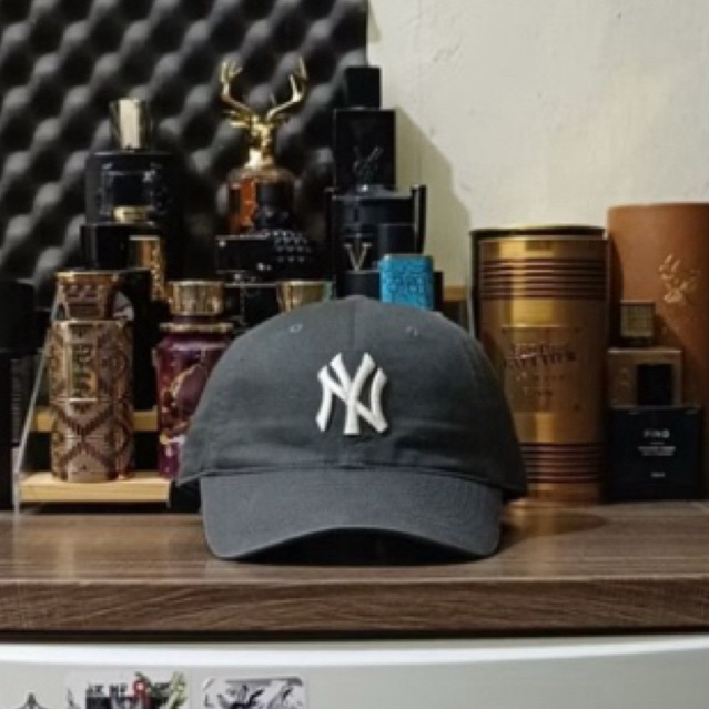 Topi MLB Baseball Cap Original Dark Grey Charcoal Limited  VIP Korea