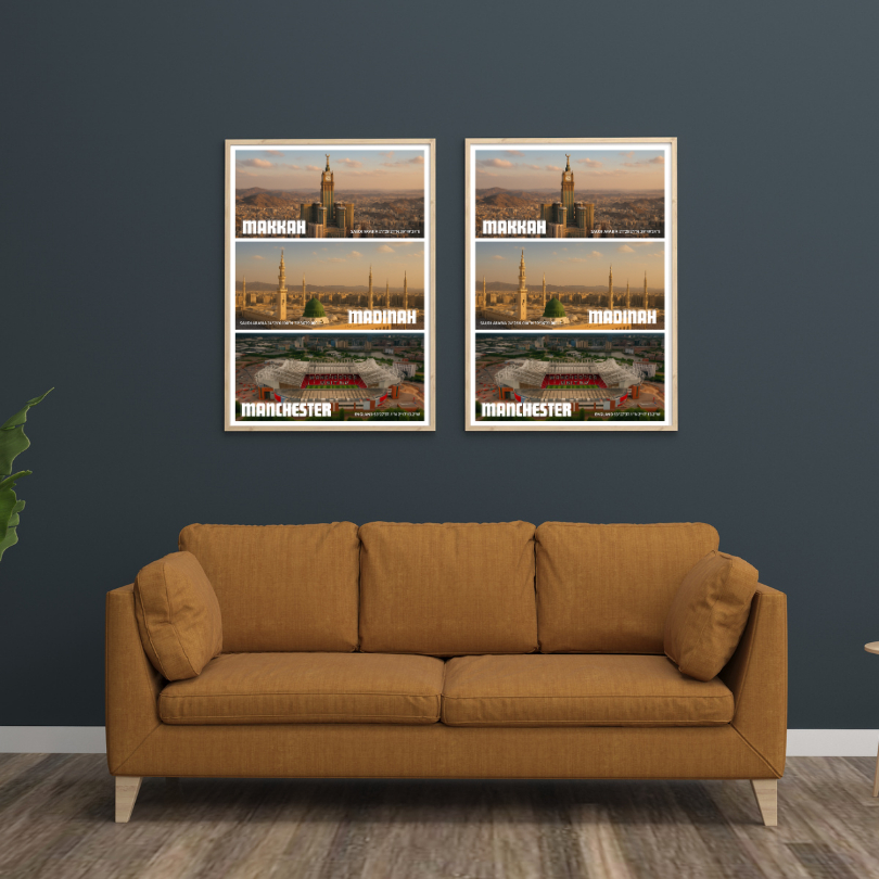 DESAIN POSTER MAKKAH MADINAH MANCHESTER