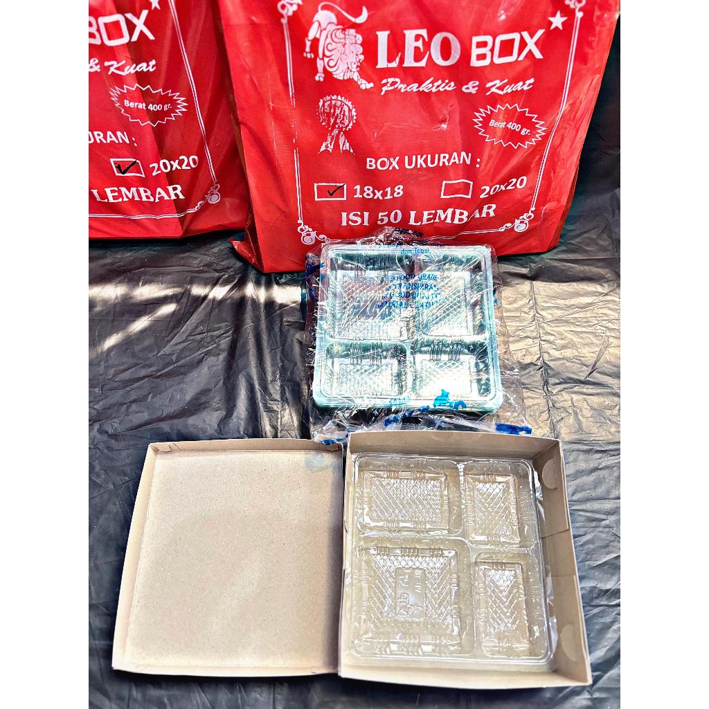 NASI KOTAK/KOTAK NASI/DUS MAKANAN POLOS PUTIH UKURAN 18X18 20x20 CM LEO ORANGE 350 GSM TEBAL KOKOH