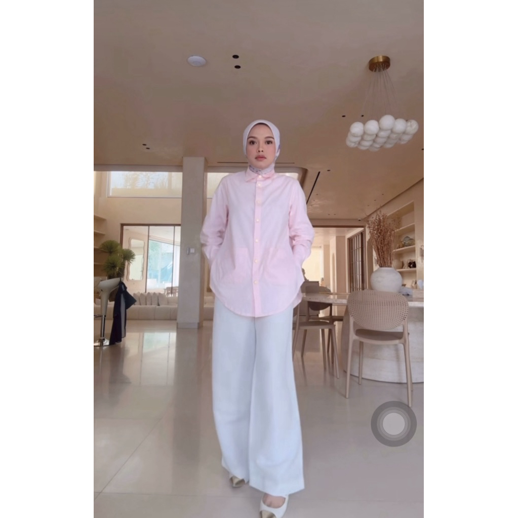 New Leena Cotton Pocket Shirt Pink Monogram Jacket Mocha Buttonscarves Bs Store Bslady Ready Limited