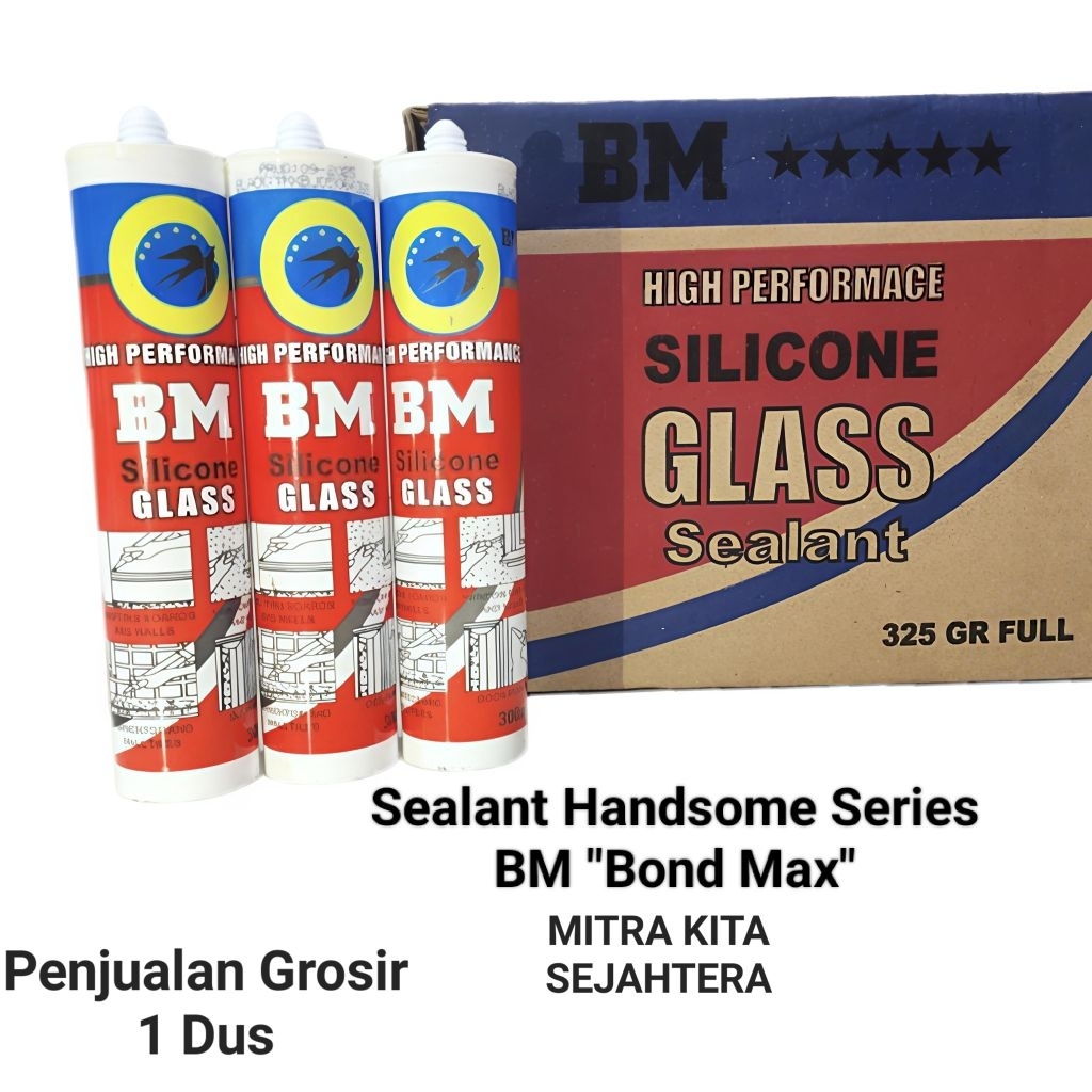 LEM KACA BOTOL HANDSOME BM / SILICONE SEALANT ASAM HANDSOME BOND MAX / LEM SEALANT BOTOL HANDSOME / 