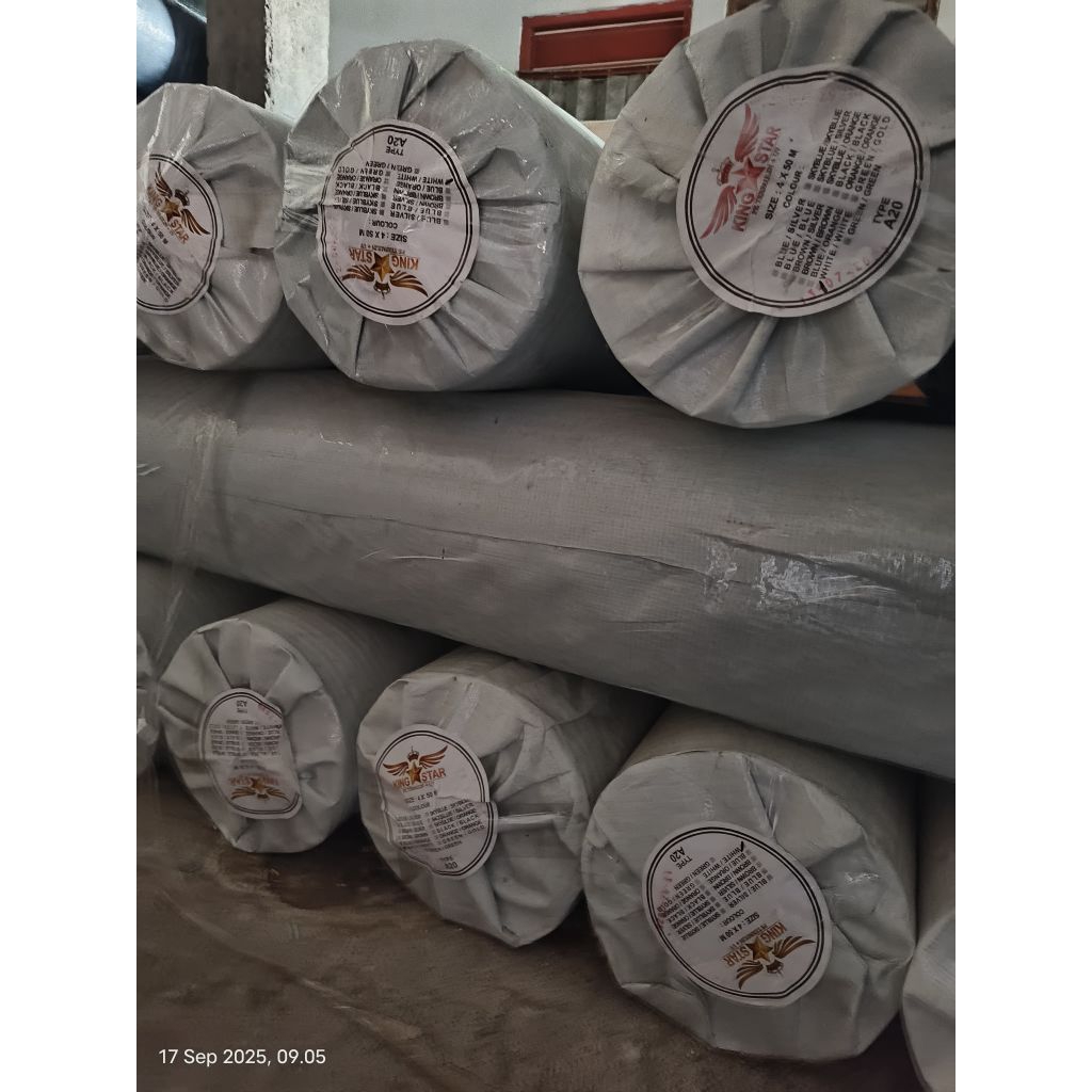 terpal roll 2mx100m/4mx50m A15 putih