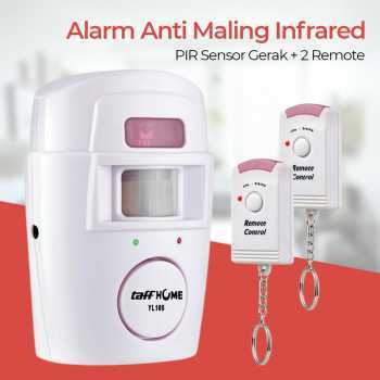 Alarm Anti Maling Sensor Gerak Infrared PIR 105dB 2 Remot / Alarm Sensor Gerak Anti Maling