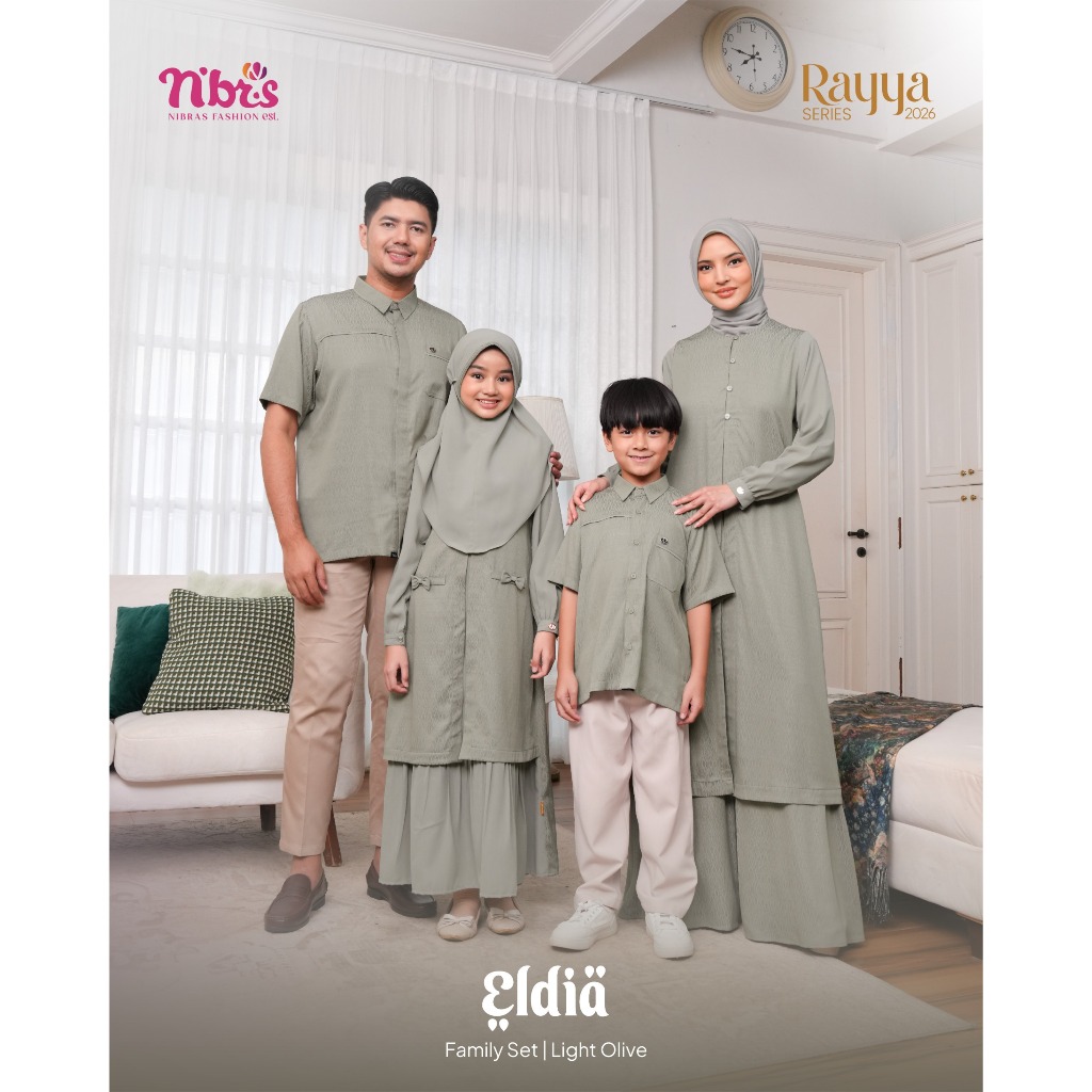 SARIMBIT NIBRAS 2026 DIARAYYAKU ELDIA LIGHT OLIVE BY NBRS FASHION TERBARU || BAJU BUSANA MUSLM COUPL