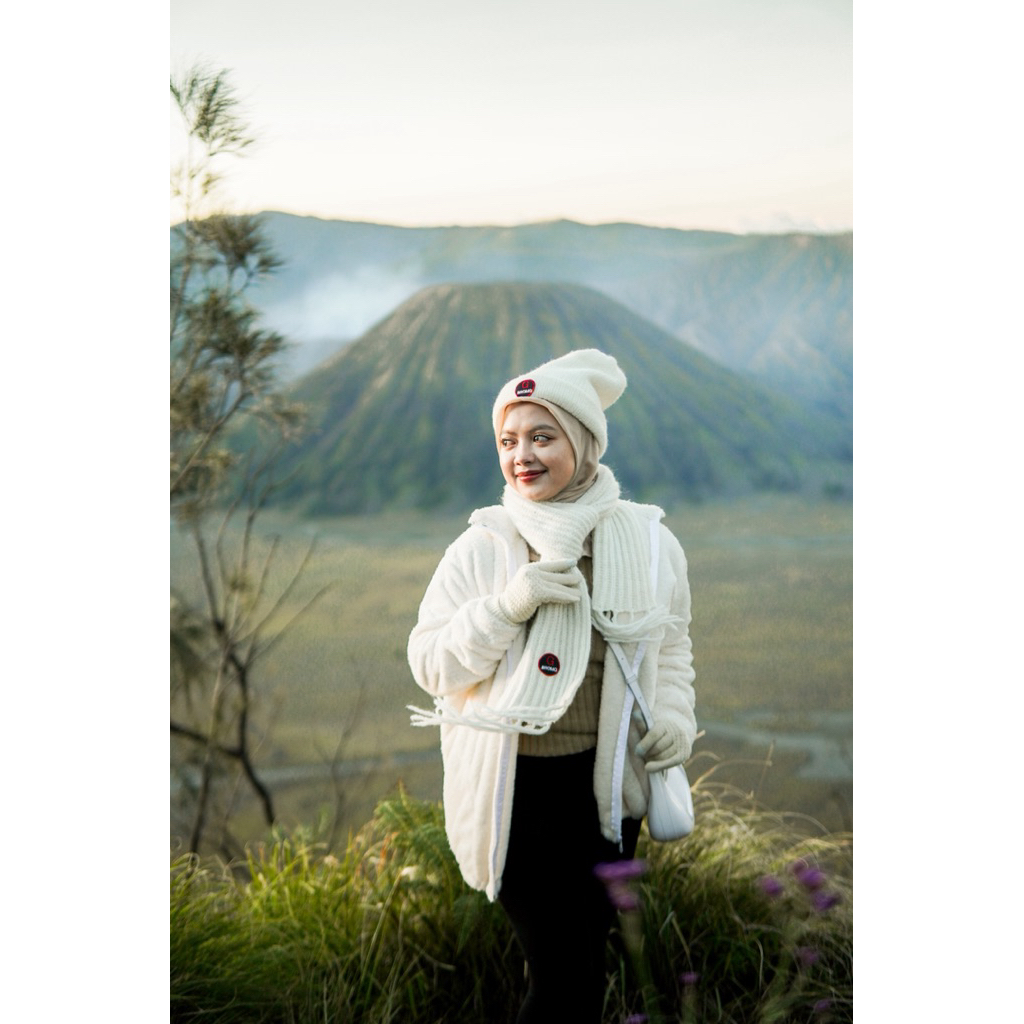 paket syal dan kupluk bromo