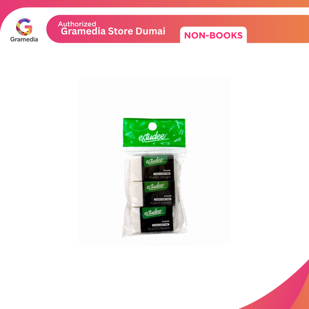 

Gramedia Dumai - Penghapus Putih Estudee Set 3 Seri E315W